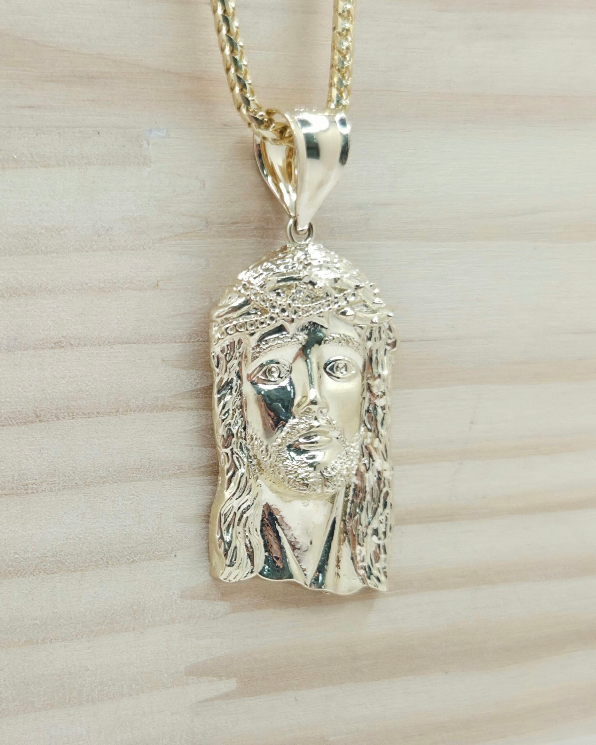 10K SMALL JESUS FACE PENDANT – JY Jewelry Wholesale