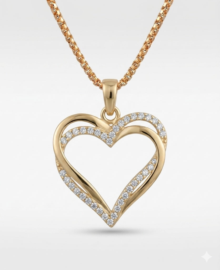 10K CZ HEART PENDANT – JY Jewelry Wholesale