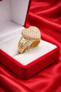 10K BAGUETTE DETAILS MEDIUM HEART WOMAN'S RING – 8.5 – JY Jewelry Wholesale