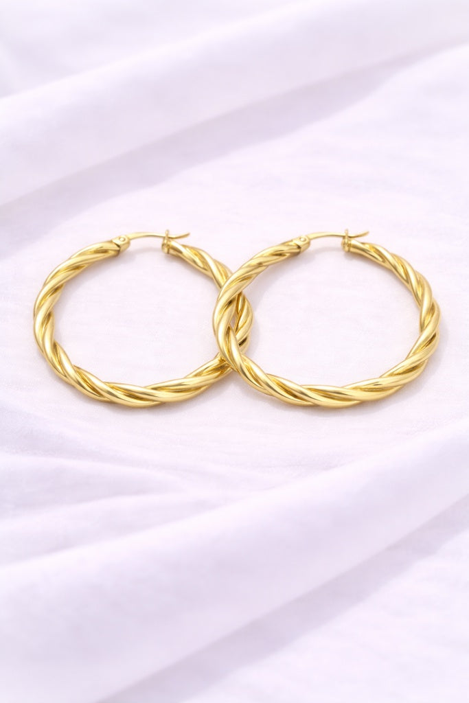 10K CLASSIC CROOKED HOOPS EARRINGS – 4 – JY Jewelry Wholesale