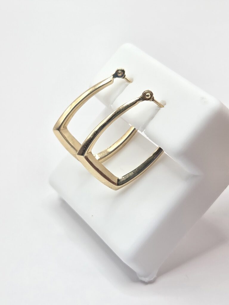 14K VINTAGE STYLE SQUARE HOOPS EARRINGS – JY Jewelry Wholesale