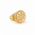 14K MODERN NUGGET DESIGN WOMAN'S RING – 6.5 – JY Jewelry Wholesale
