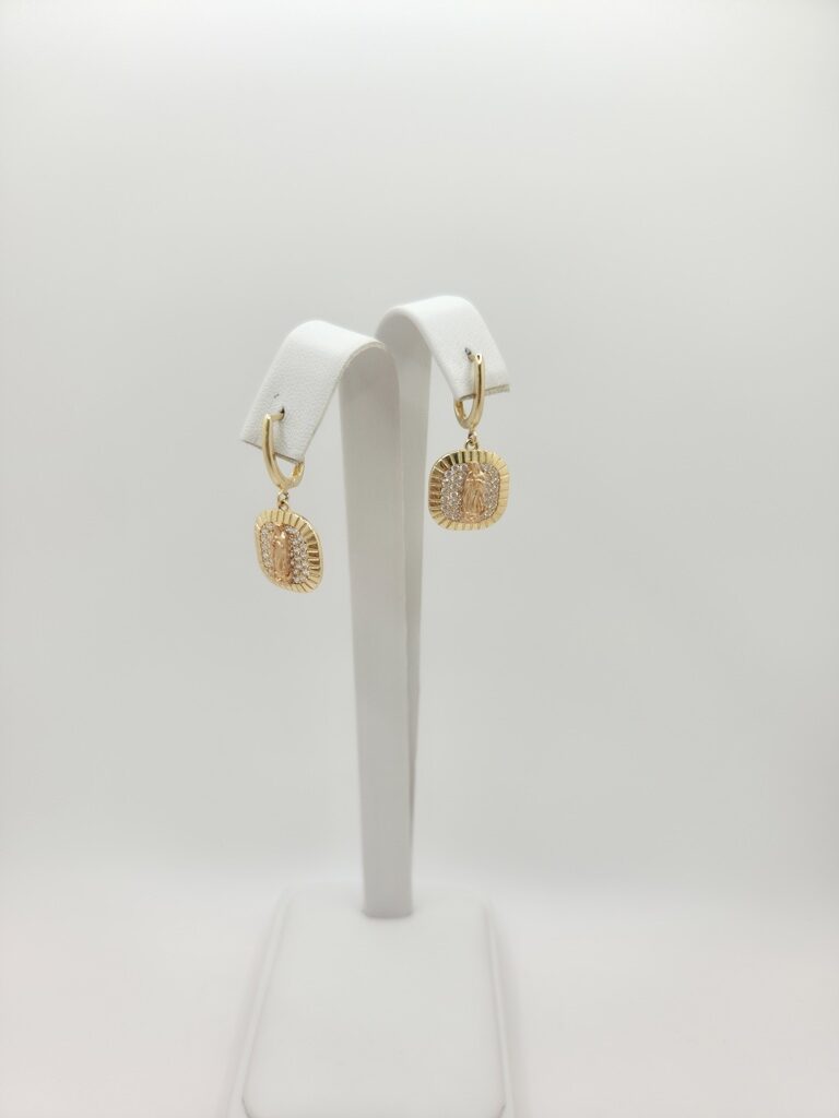 10K SQUARE VIRGIN MARY PENDANT EARRINGS – JY Jewelry Wholesale