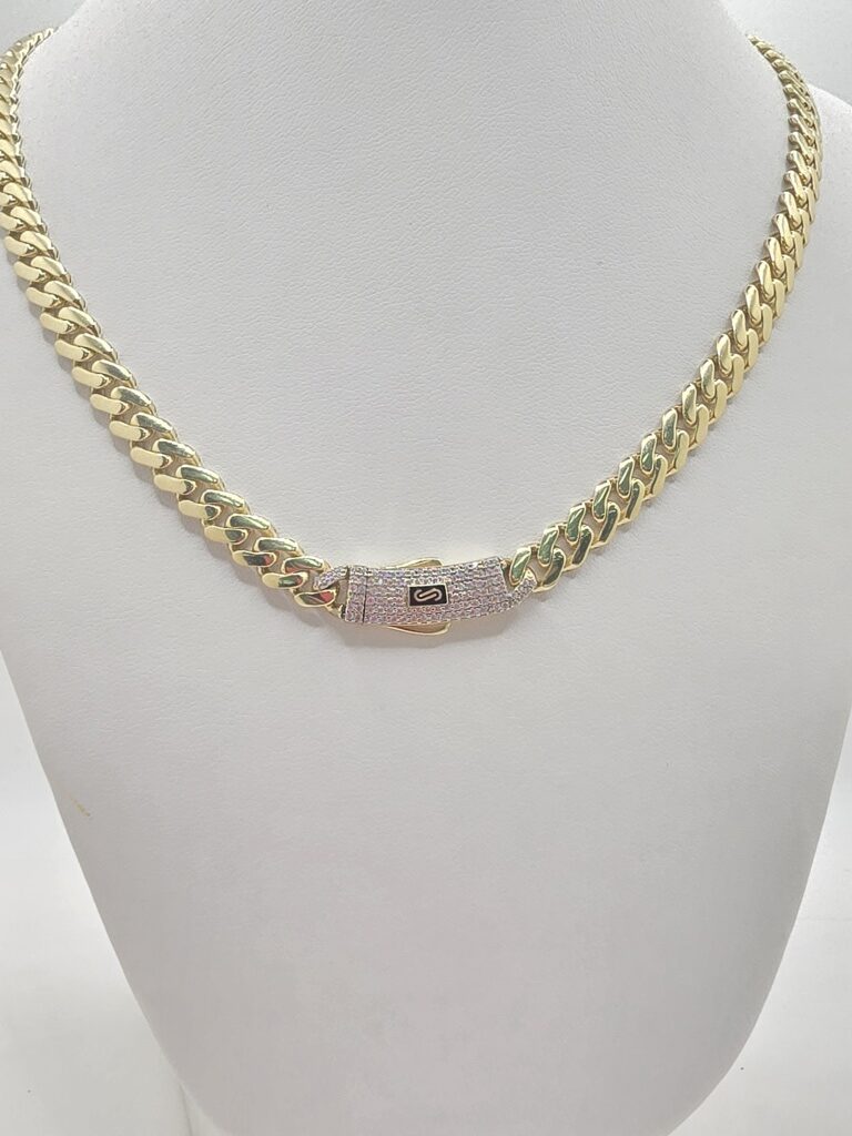 10K CERTIFIED MONACO CHAIN ??CZ CLOSURE – 22" 6.5MM – JY Jewelry Wholesale