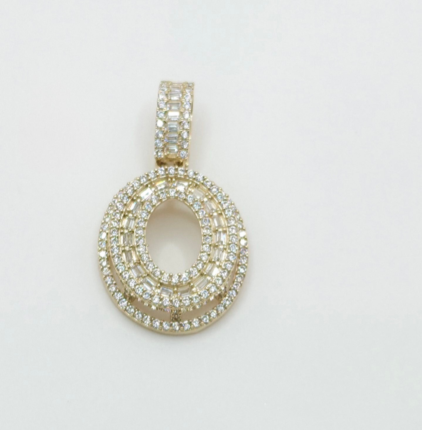 10K MEDIUM CZ "O" LETTER PENDANT – JY Jewelry Wholesale