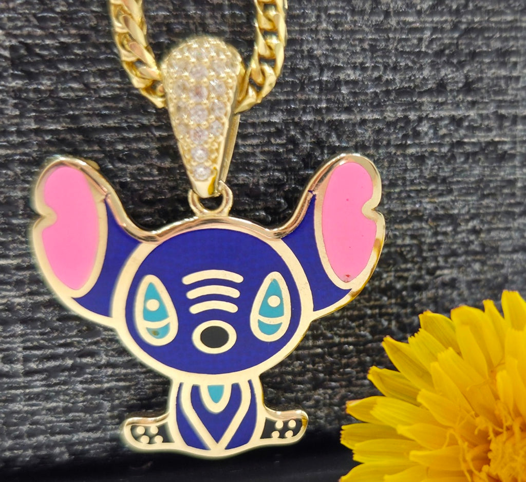 10K BLUE FLAT STYLE STITCH PENDANT – JY Jewelry Wholesale