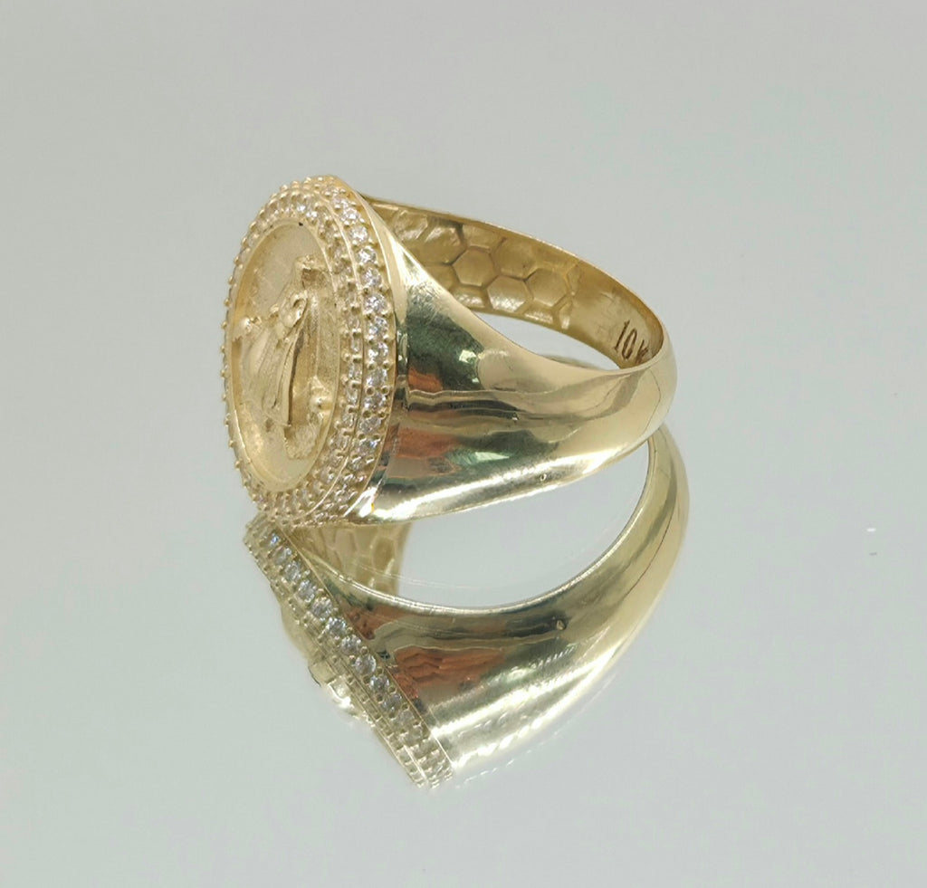 10K CZ OVAL CARIDAD RING – 11 – JY Jewelry Wholesale