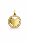 10K CZ ROUND PLAIN HEART INSIDE PENDANT – JY Jewelry Wholesale