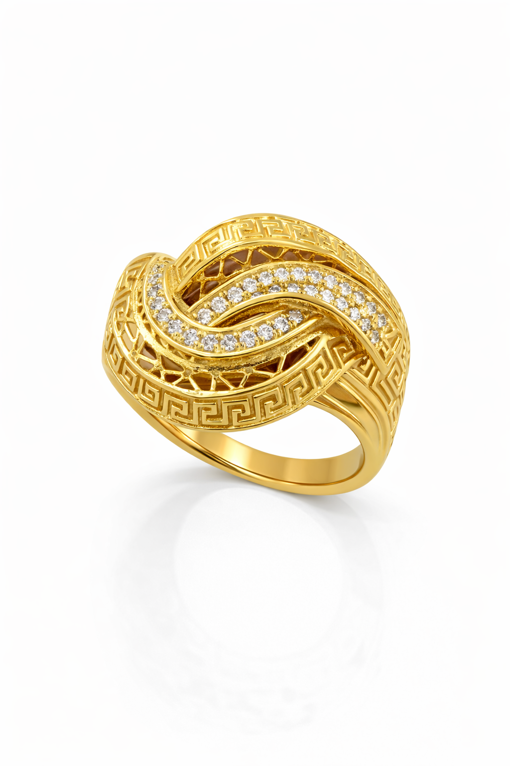 14K MODERN SPIRAL GREEK DESIGN WOMAN'S RING – 8 – JY Jewelry Wholesale