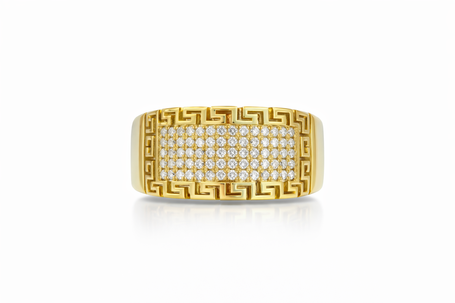 14K CZ RING WITH TWIST UNDERNEATH – 8.5 – JY Jewelry Wholesale
