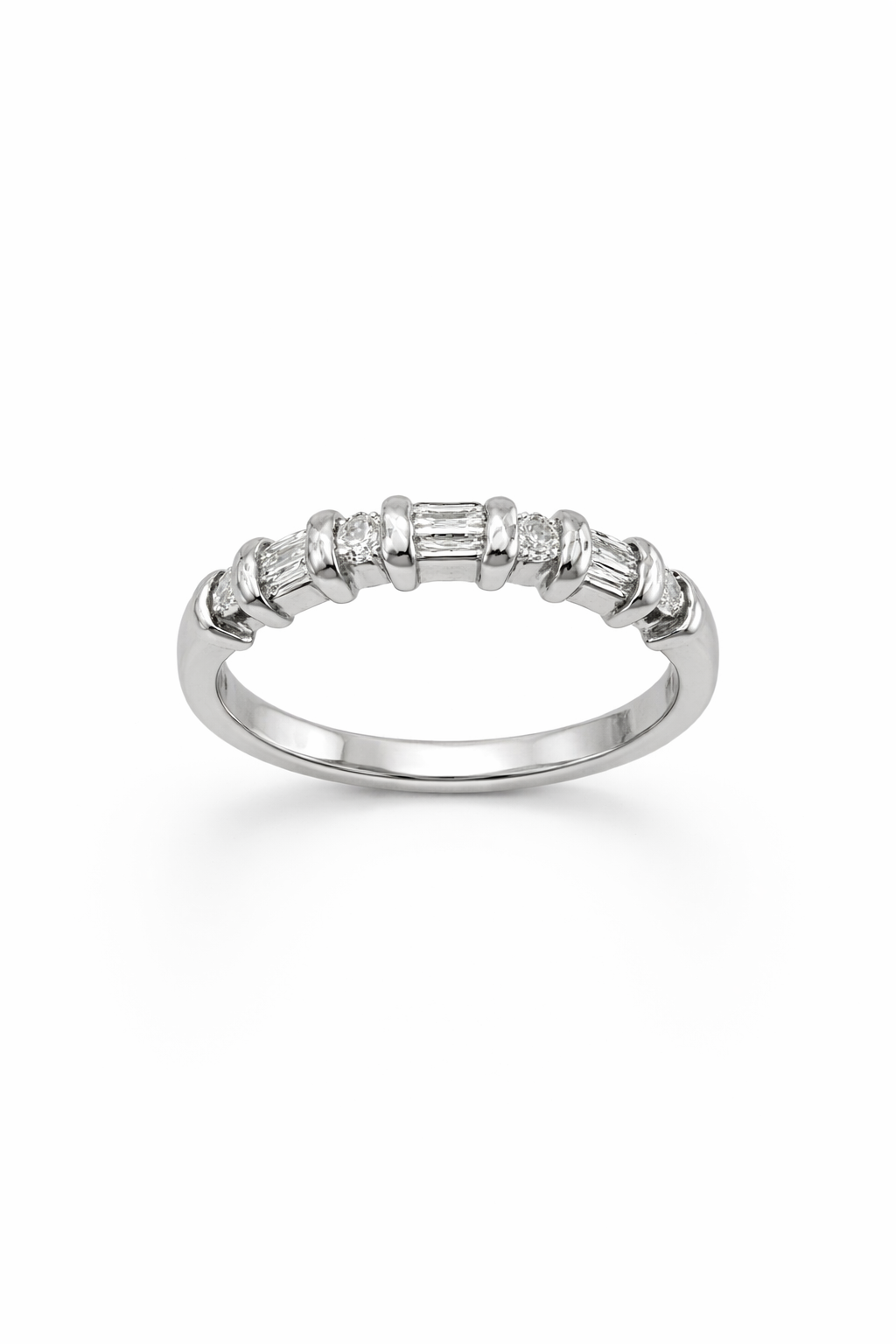 14K DELICATE WHITE GOLD DIAMOND WOMAN'S RING – 7 – JY Jewelry Wholesale