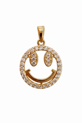 10K CZ HAPPY FACE PENDANT – JY Jewelry Wholesale
