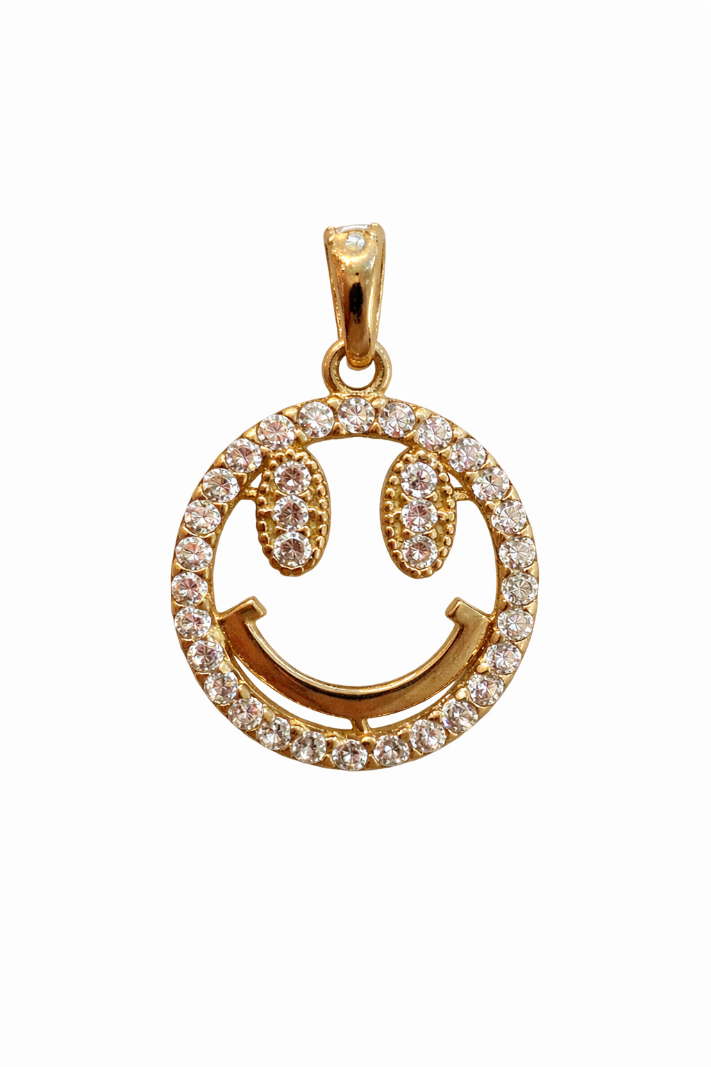 10K CZ HAPPY FACE PENDANT – JY Jewelry Wholesale