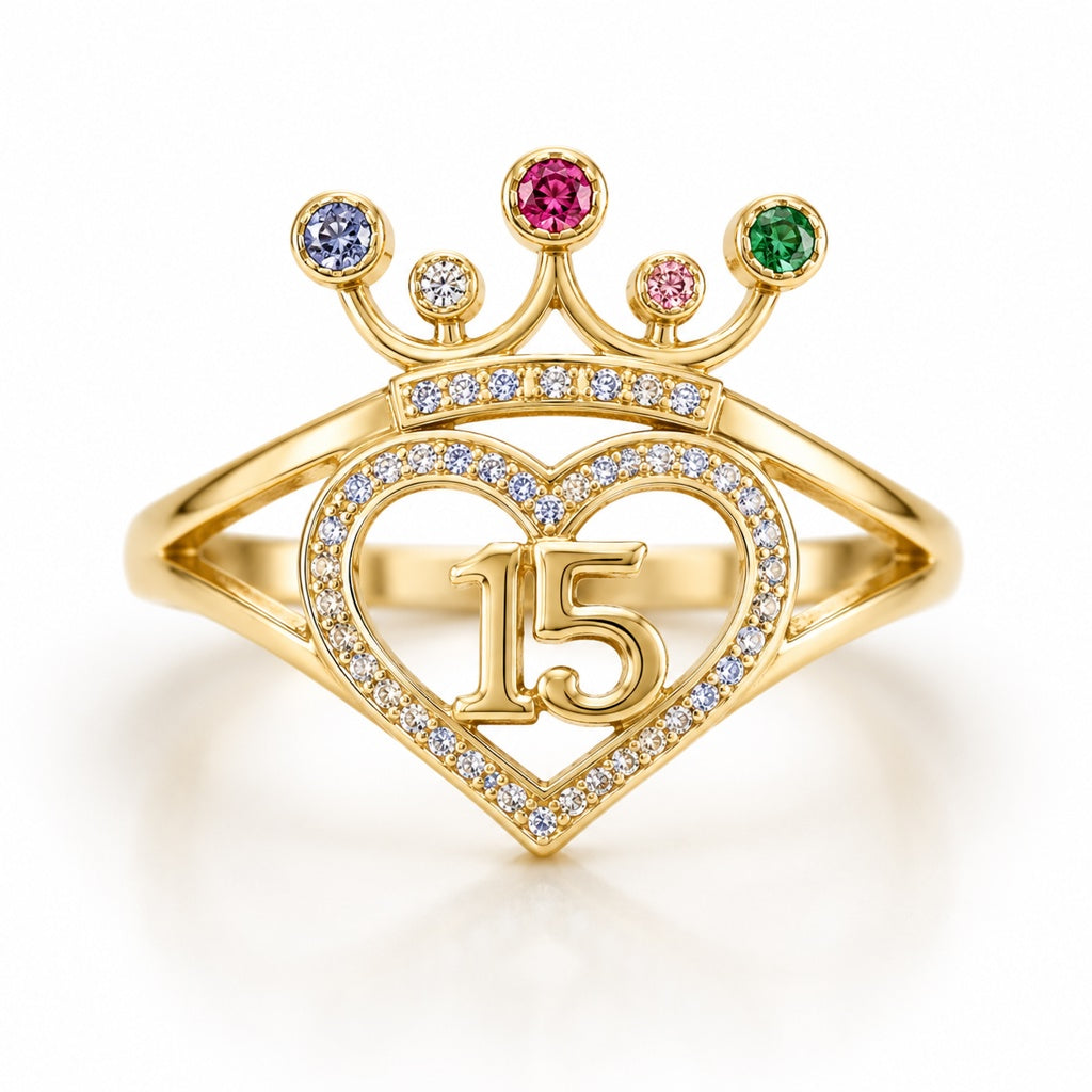 10K 15ANERA HEART RING – 7.5 – JY Jewelry Wholesale