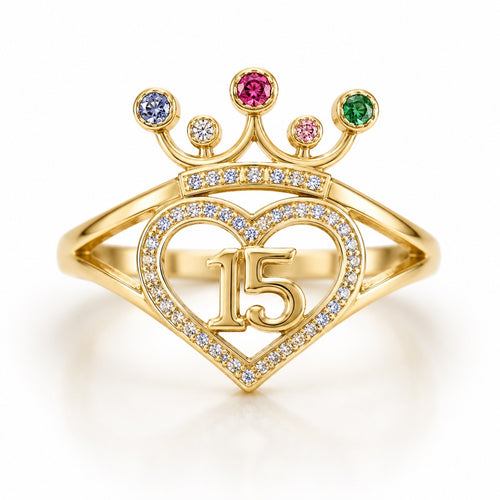 10K 15ANERA HEART RING – 7.5 – JY Jewelry Wholesale