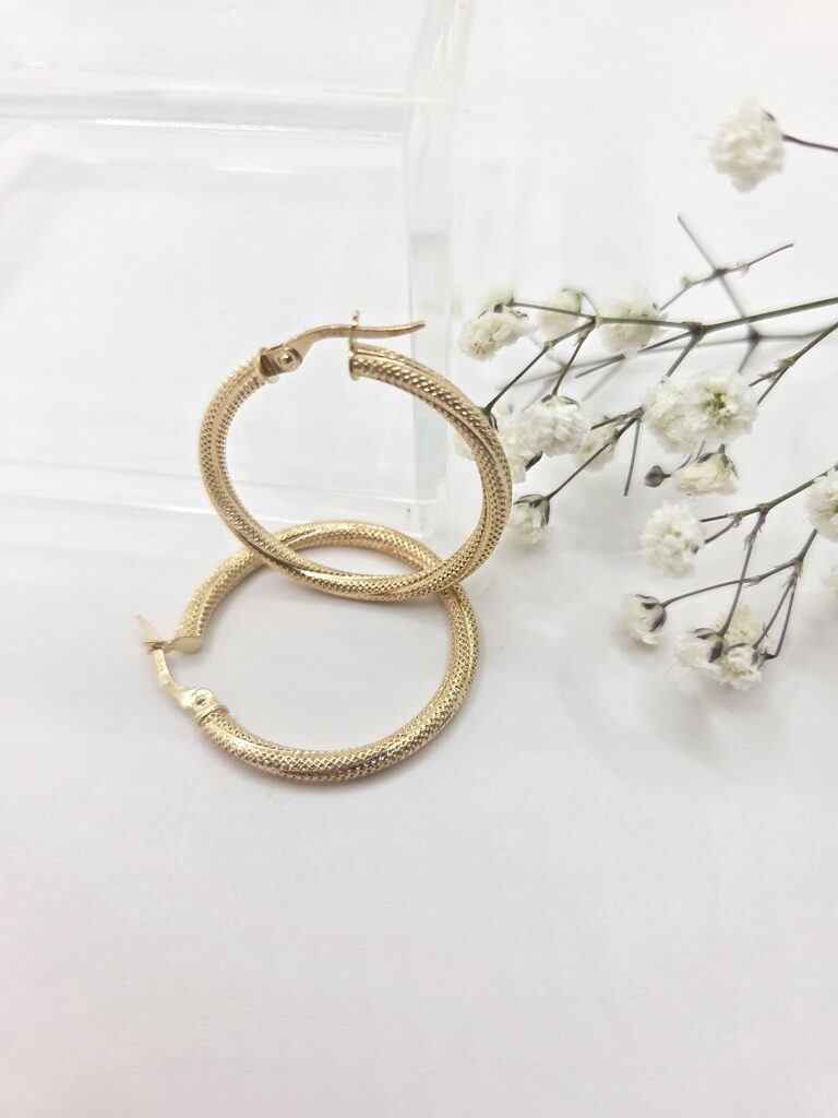 10K NEVADAS TWISTED CUBAN STYLE HOOPS EARRINGS – 4 3MM – JY Jewelry Wholesale