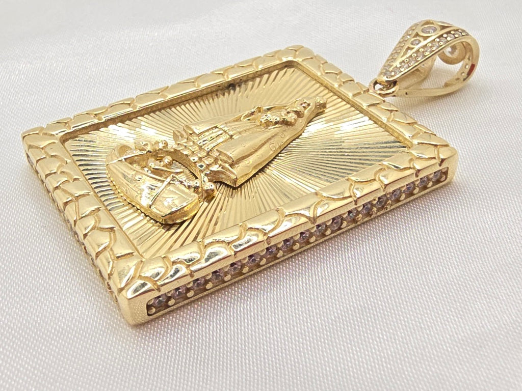 10K LARGE SQUARE CARIDAD PENDANT – JY Jewelry Wholesale