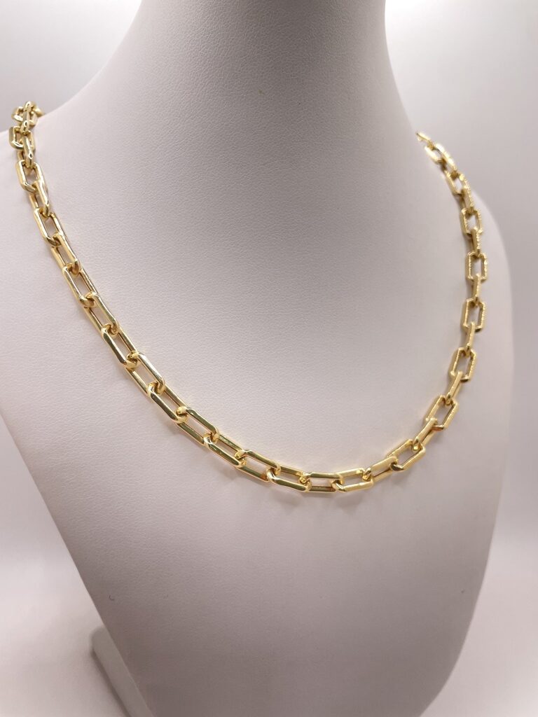 14K PAPER CLIP CHAIN 18" 6MM – JY Jewelry Wholesale