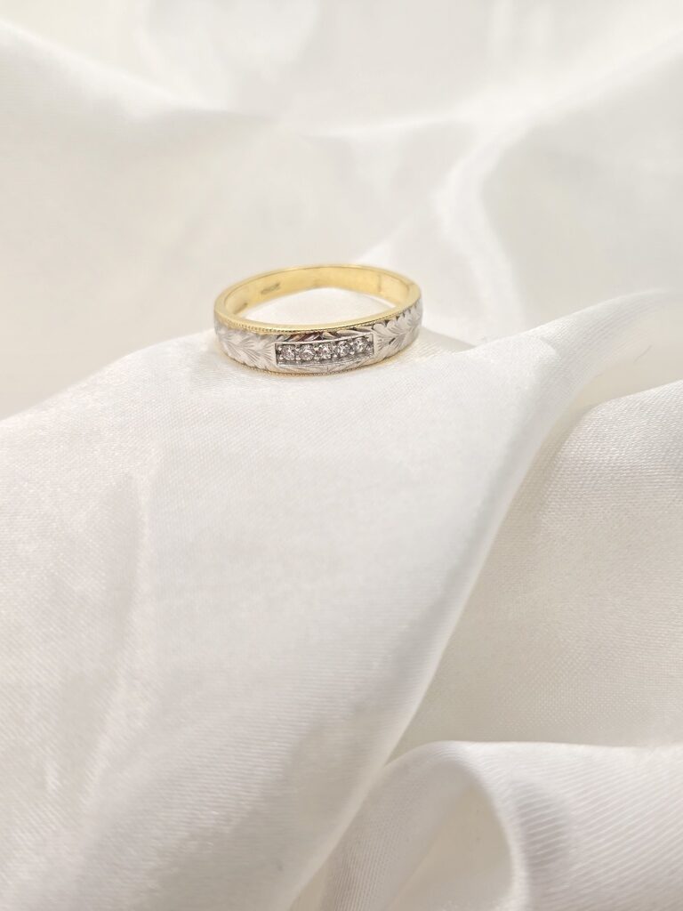 10K WHITE AND YELLOW GOLD MEN'S ENGAGEMENT RING – 10 – JY Jewelry Wholesale