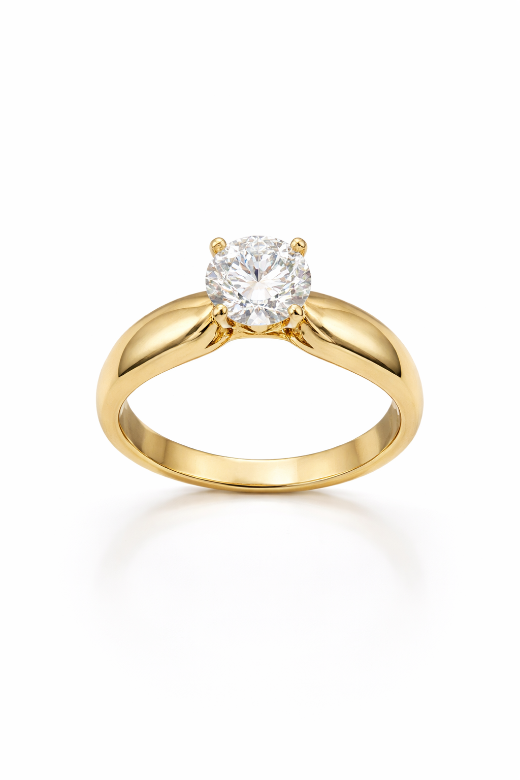 14K YG SOLITAIRE 1CT MOISSANITE WOMAN'S RING – 7 – JY Jewelry Wholesale
