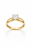 14K YG SOLITAIRE 1CT MOISSANITE WOMAN'S RING – 7 – JY Jewelry Wholesale