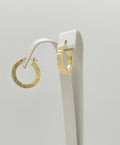 10K MODERN FLASH DETAIL STRAIGHT EDGE HOOPS EARRINGS – 2 – JY Jewelry Wholesale