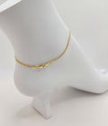 10K HOLLOW CUBAN CURB FLAT ANKLET BRACELET – 2.5MM 10" – JY Jewelry Wholesale