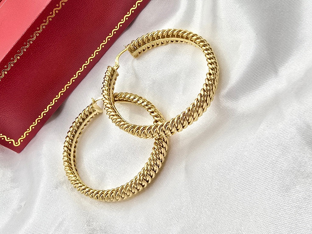 14K PRINCESSA STYLE HOOPS EARRINGS – 7.5MM – JY Jewelry Wholesale