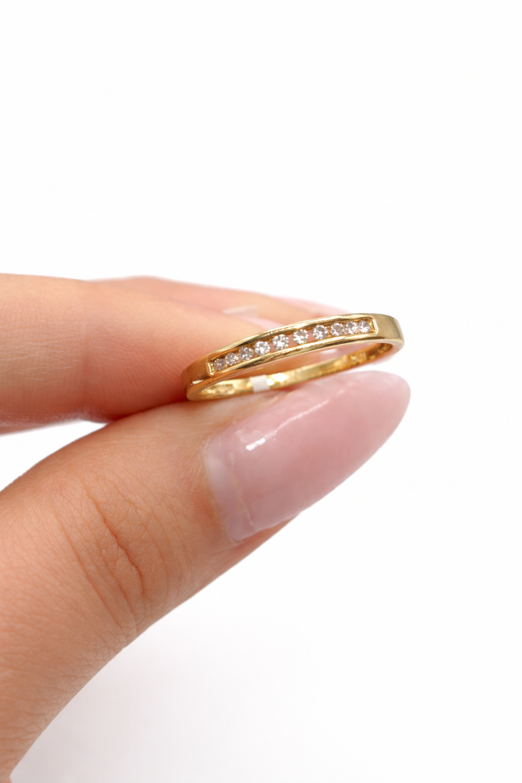 10K DELICATE BAND DIAMOND WOMAN'S RING – 6.5 – JY Jewelry Wholesale