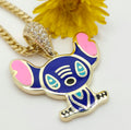 10K BLUE FLAT STYLE STITCH PENDANT – JY Jewelry Wholesale
