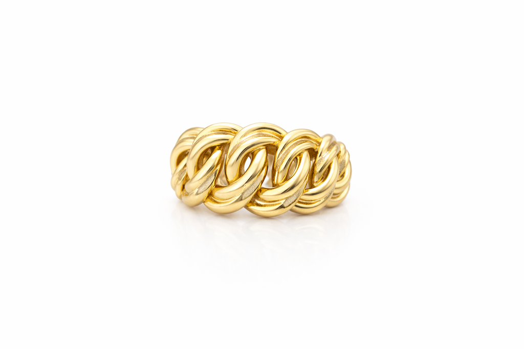 14K CHAIN STYLE RING – 6.5 & 7 & 7.5 – JY Jewelry Wholesale