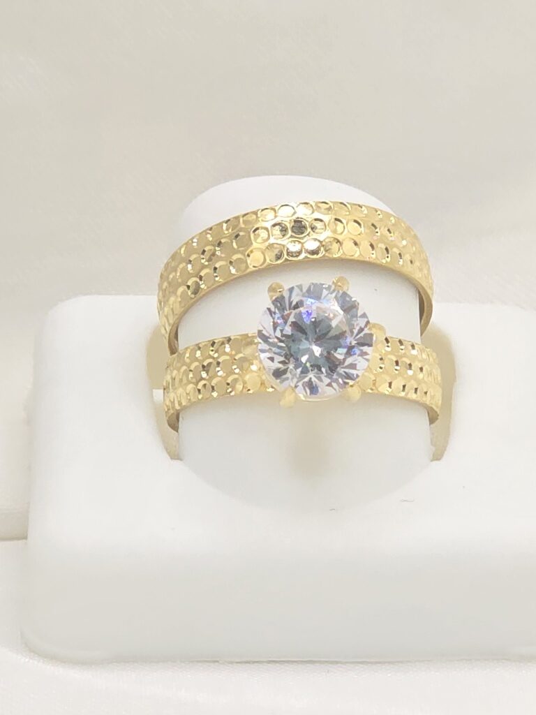 14K HONEYCOMB DESIGN WOMAN'S ENGAGEMENT RING – 6.5 – JY Jewelry Wholesale