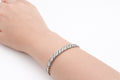 10K WHITE GOLD WAVES SEA DESIGN DIAMOND BRACELET – 7" – JY Jewelry Wholesale