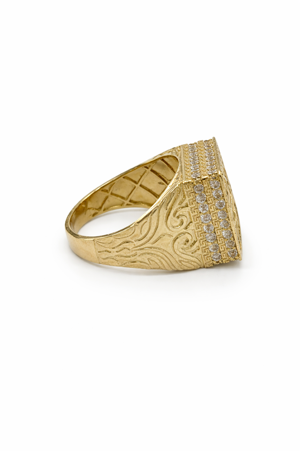 10K MODERN YELLOW GOLD SMALL SQUARE ROSETTA RING – 11 – JY Jewelry Wholesale