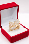10K MODERN CZ AND BAGUETTE DETAIL BUTTERFLY RING – 7 – JY Jewelry Wholesale