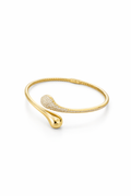 14K CZ TWO DROPS BANGLE – JY Jewelry Wholesale