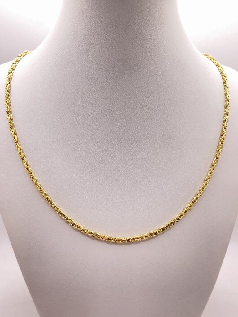 10K SOLID BYZENTINE CHAIN – 22" 3MM – JY Jewelry Wholesale
