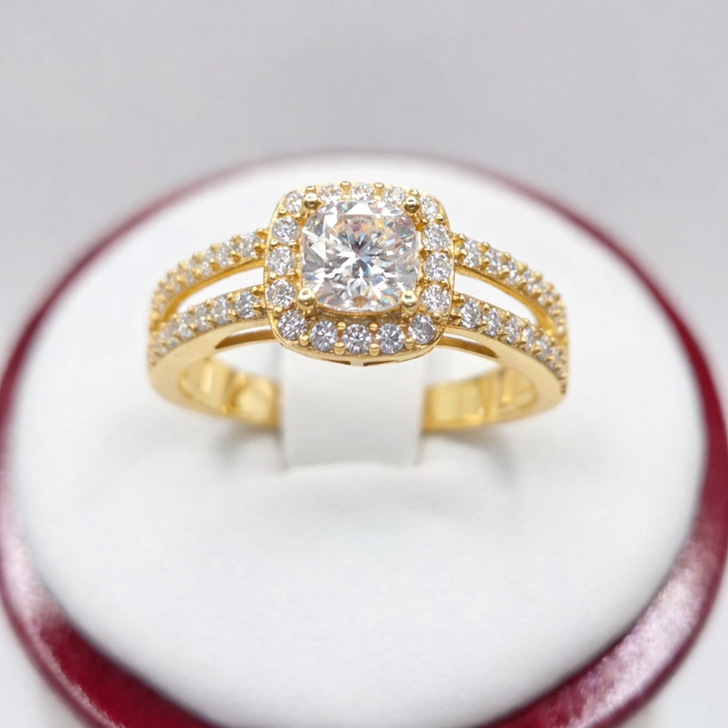 14K YG SOLITAIRE 1CT MOISSANITE WOMAN'S RING – 7 – JY Jewelry Wholesale