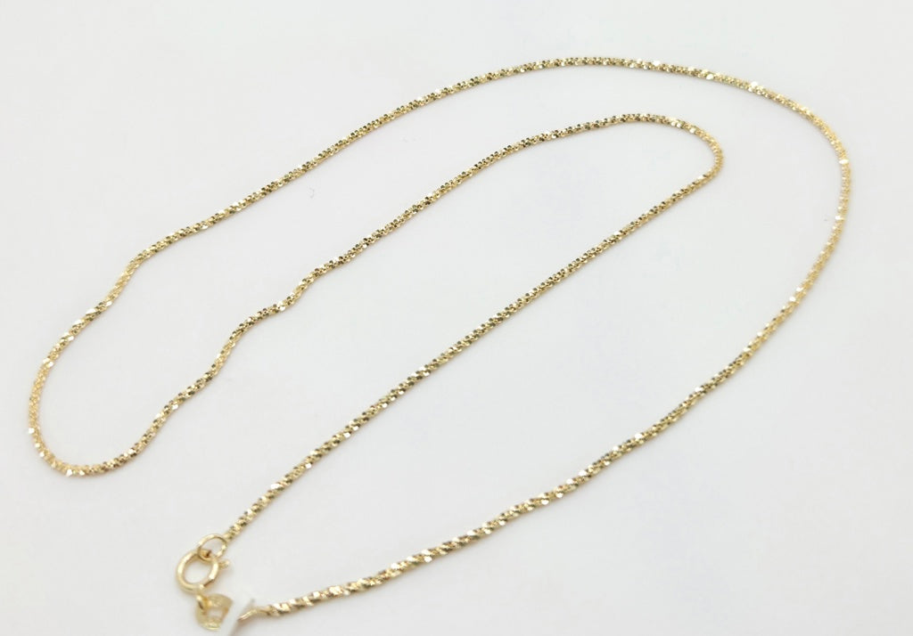 10K SHINY WHEAT CHAIN – 1MM 18" – JY Jewelry Wholesale