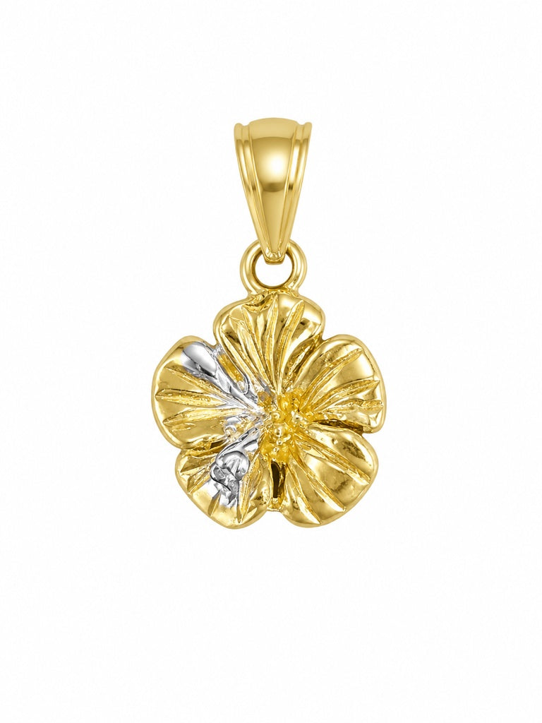 14K SMALL HAWAIIAN FLOWER PENDANT – JY Jewelry Wholesale