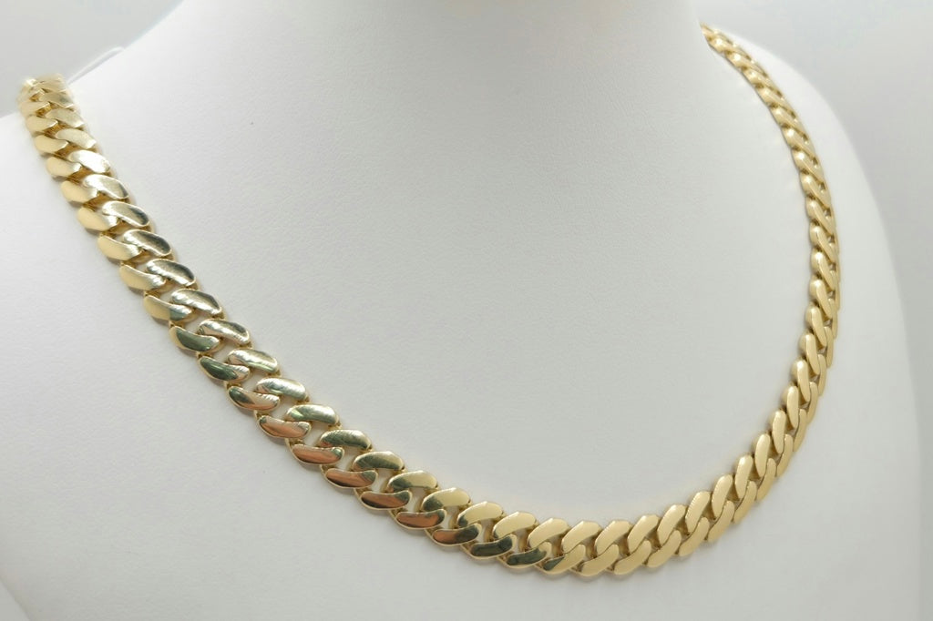 10K SEMISOLID MIAMI CUBAN CHAIN – 6MM 16" – JY Jewelry Wholesale