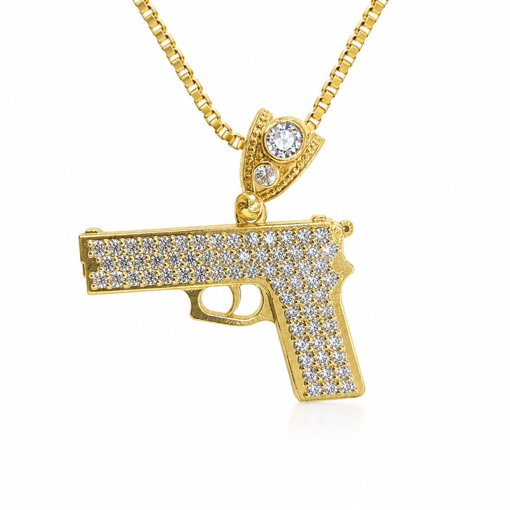 10K CZ GUN PENDANT – JY Jewelry Wholesale