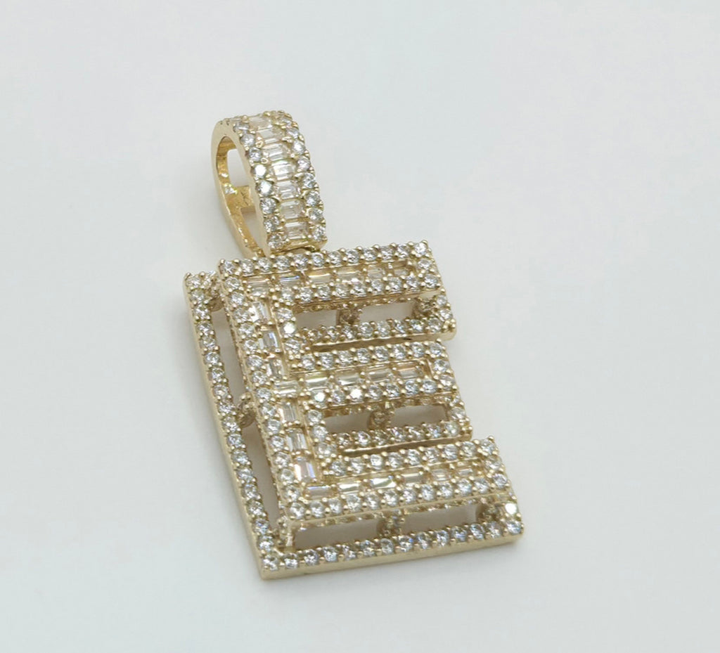 10K MEDIUM CZ "E" LETTER PENDANT – JY Jewelry Wholesale