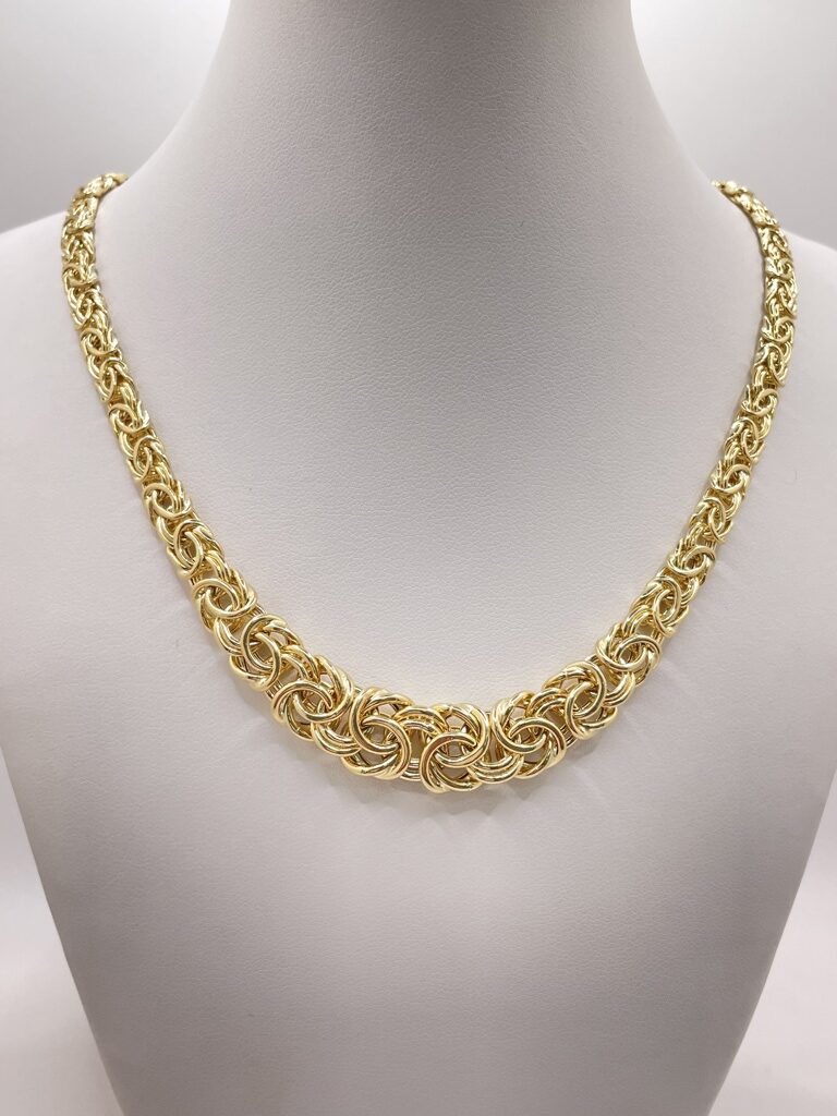14K BYZENTINE CHAIN 18" 12.73grs – JY Jewelry Wholesale