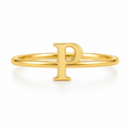 14K "P" LETTER RING – 6.5 – JY Jewelry Wholesale