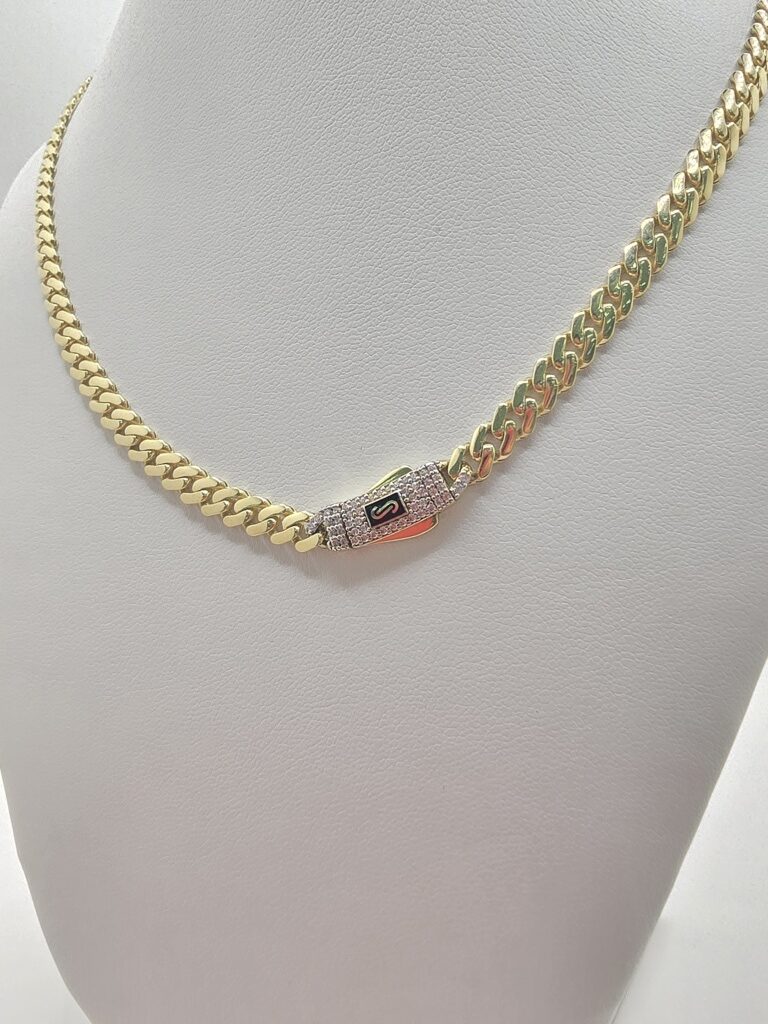 10K CERTIFIED MONACO CHAIN ??CZ CLOSURE – 20" 5MM – JY Jewelry Wholesale