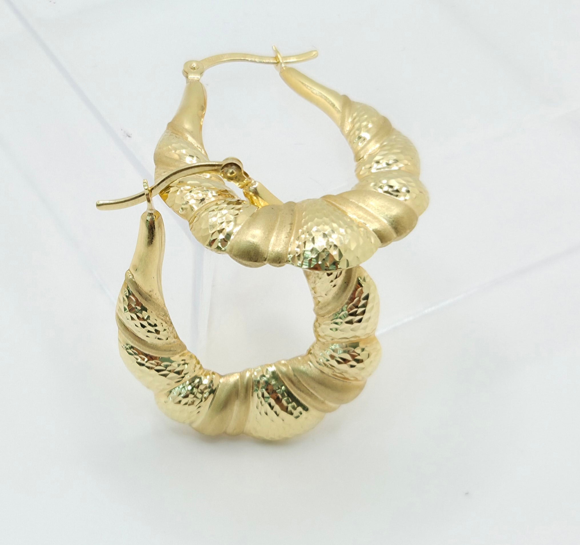 10K VINTAGE DOORKNOCKER STYLE HOOPS EARRINGS – JY Jewelry Wholesale