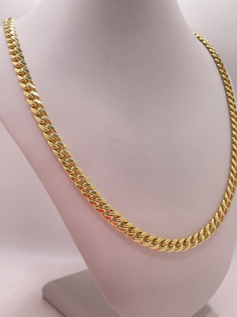 10K SEMISOLID MIAMI CUBAN CHAIN 20" 7MM WHEIGHT 24.2GR – JY Jewelry Wholesale