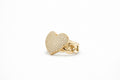 14K CZ HEART CHAIN DETAIL WOMAN'S RING – 7.5 – JY Jewelry Wholesale