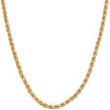 14K HOLLOW ROPE CHAIN – 4MM 22" – JY Jewelry Wholesale